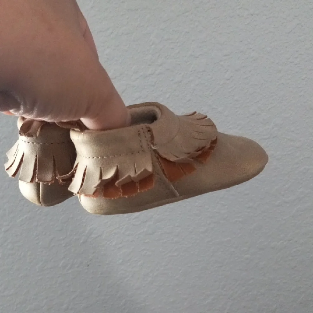 Tan Baby Moccasins